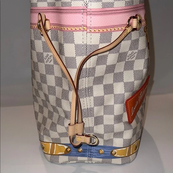 ❤️NWT LOUIS VUITTON NEVERFUL MM DAMIER AZUR SUMMER TRUNK N41065 - Picture 6 of 17